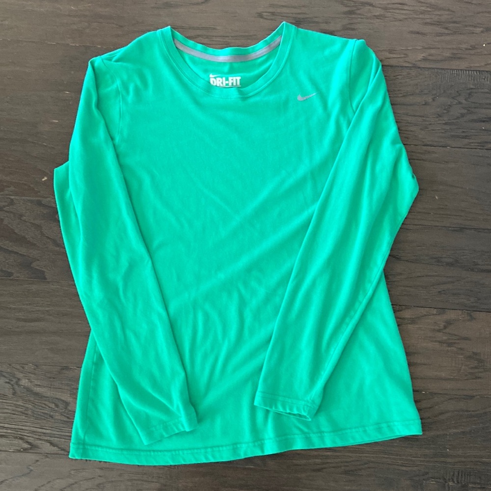 Nike, Size Large, Green Long sleeve Dri-Fit top